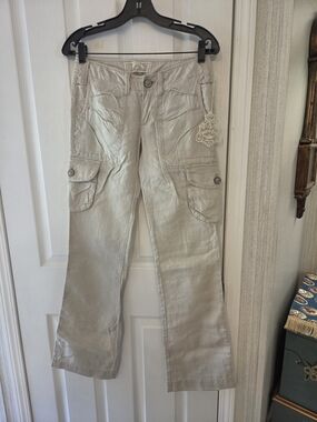 Vintage TWISTED HEART Light Khaki  Cargo Pocket Top